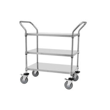 NSF Stainless Steel Utility Cart /Metal Cart/Metal Trolley (TR9045100A3)